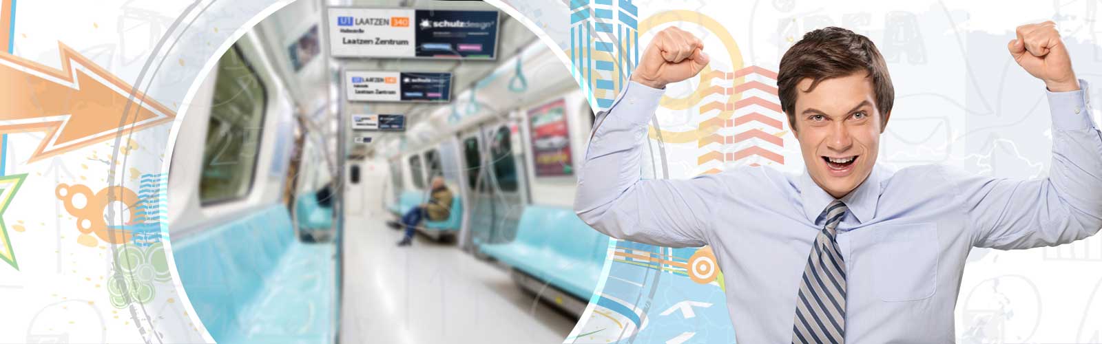 Bus- und Stadtbahnwerbung zur Gewinnung von Mitarbeitern