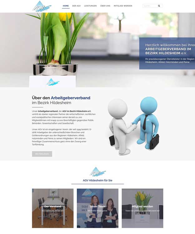 Individuelles Webdesign Hildesheim: Arbeitgeberverband im Bezirk Hildesheim e.V.