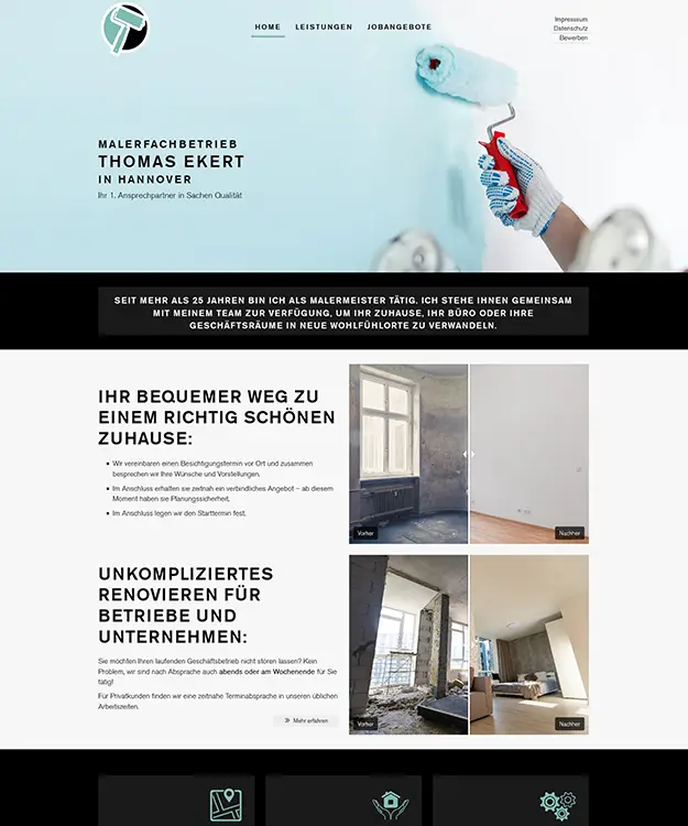Werbeagentur Hannover - Webdesign Malermeister Maler Hannover